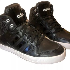 Adidas Black Neo Raleigh High Top Sneakers Leopard